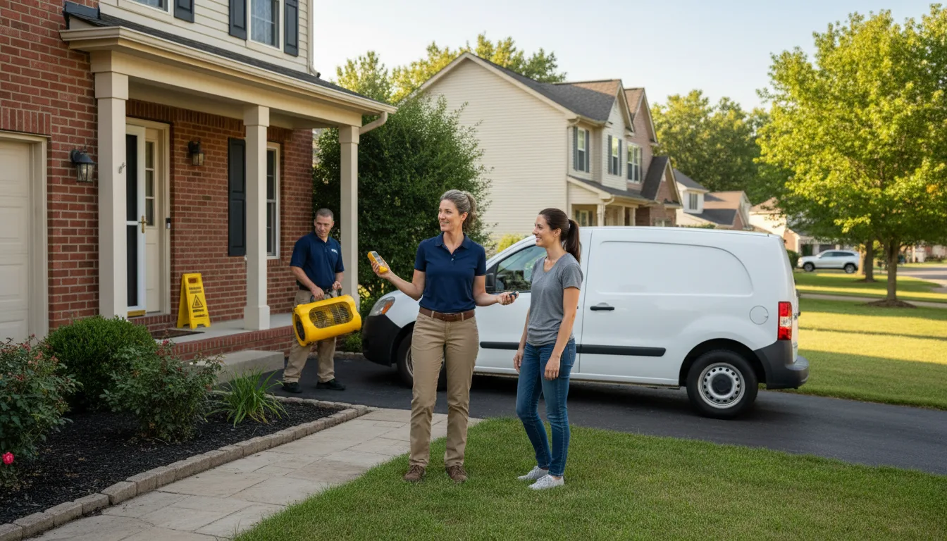 Residential water damage restoration in Knox, PA